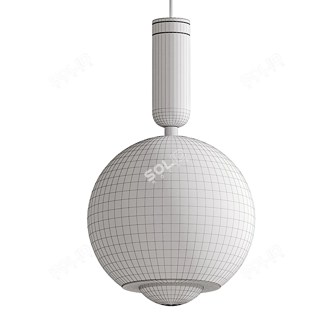 Modern Metal Orb Lamp Fixture 3D model image 6