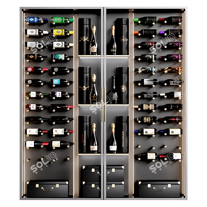 Versatile Wine Storage Shelf Rack 3D model image 1