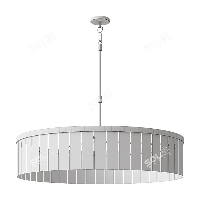 Alabaster Tile Round Chandelier - Windham 3D model image 2