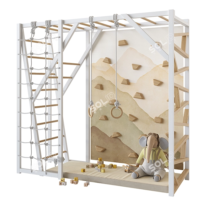 Kids Sports Climbing Gym Set 3D model image 3