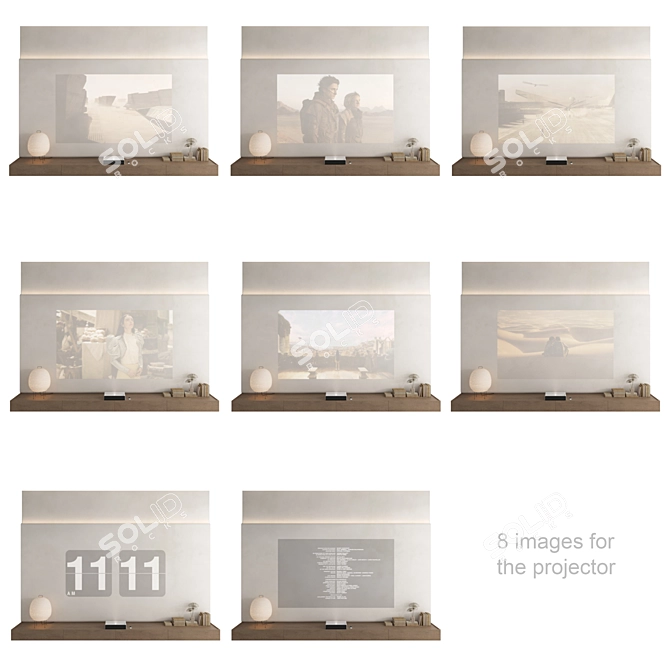 Xiaomi Laser Projector TV Wall Set 3D model image 6