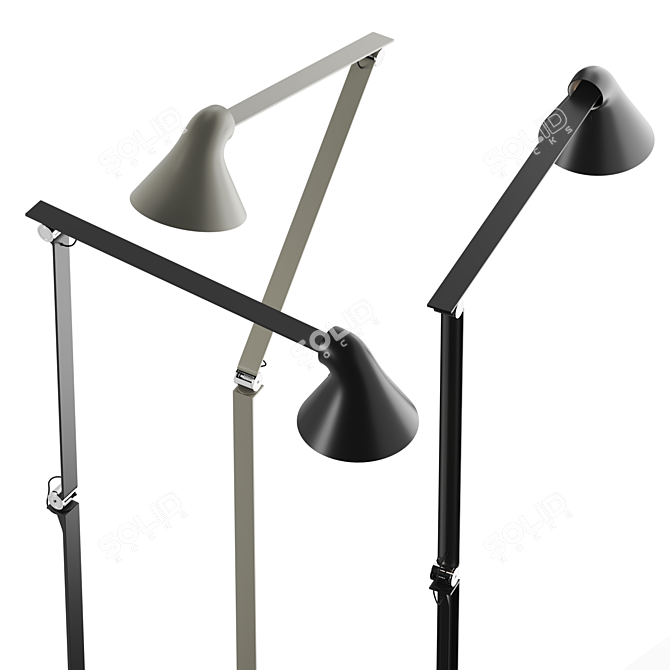 NJP Louis Poulsen Floor Lamp: 565x260x1255mm 3D model image 2