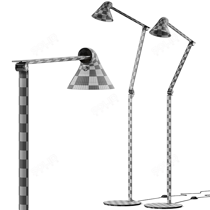 NJP Louis Poulsen Floor Lamp: 565x260x1255mm 3D model image 3