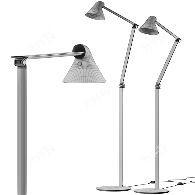 NJP Louis Poulsen Floor Lamp: 565x260x1255mm 3D model image 4