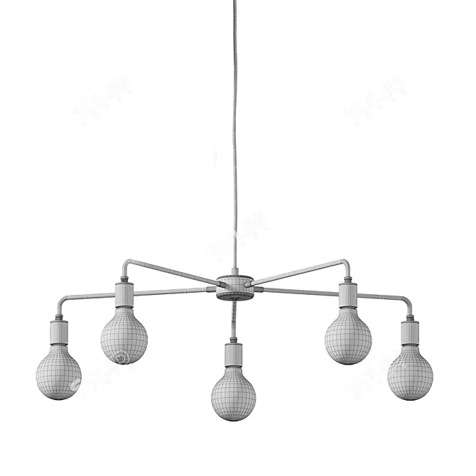 Tribeca Chambers Chandelier, Menu 3D model image 7