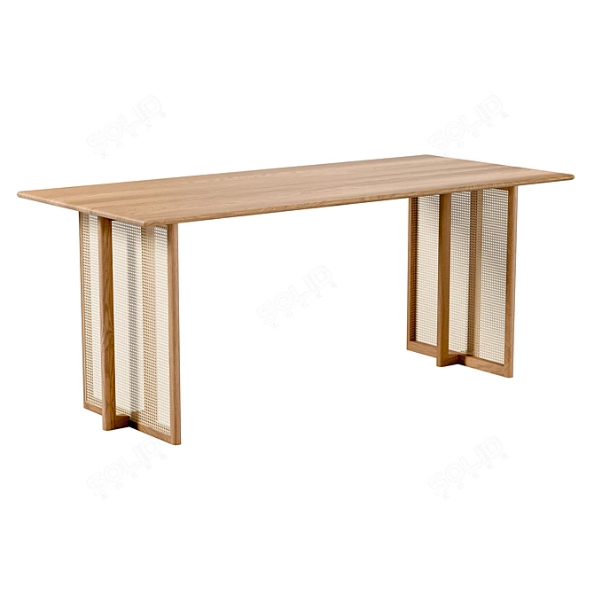 Modern Dining Set Furniture Pair 3D model image 3