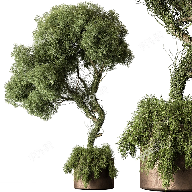 Greenery Haven Tree Pot 728 3D model image 1