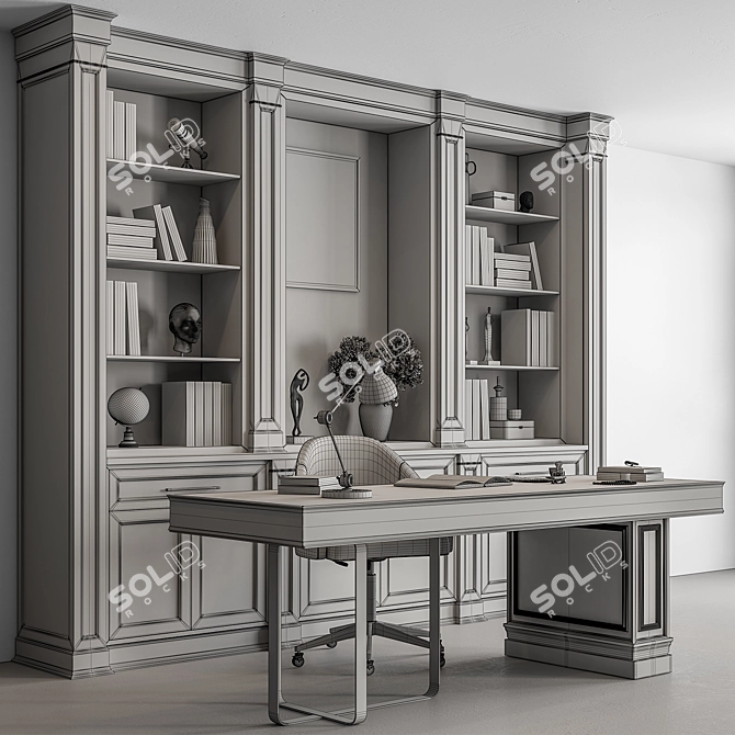  Executive Desk - Modern Office Solution 3D model image 4