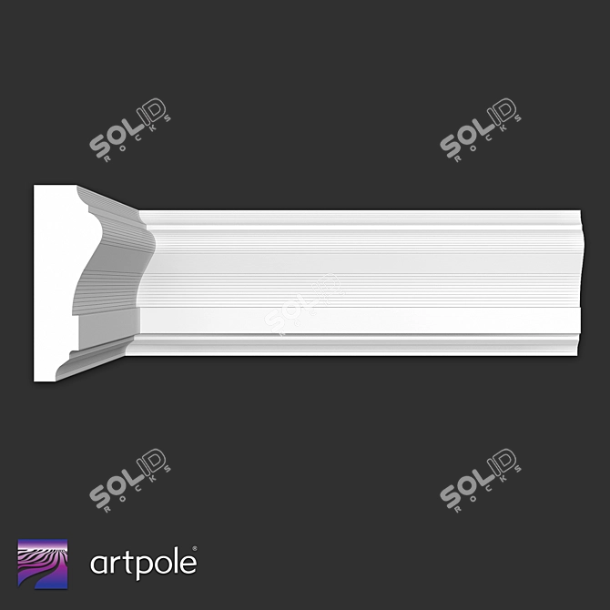 SMG420 Gypsum Molding 40x14mm 3D model image 2