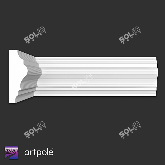 Elegant Gypsum Molding SMG287 3D model image 2