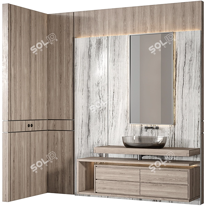 Customizable Bathroom Furnishings 3D model image 1