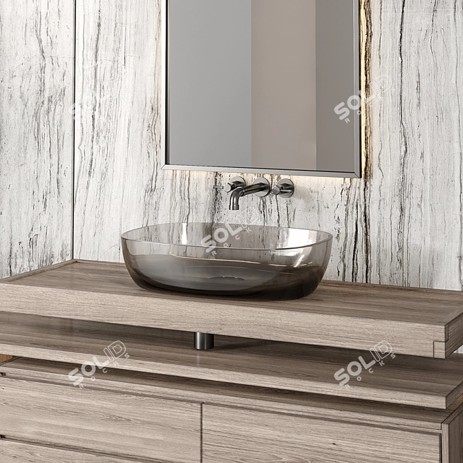 Customizable Bathroom Furnishings 3D model image 2