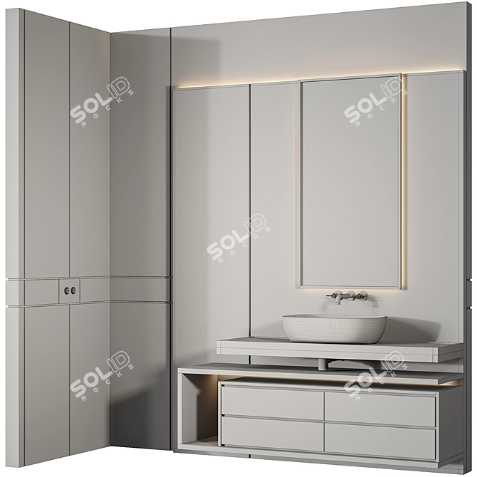 Customizable Bathroom Furnishings 3D model image 3