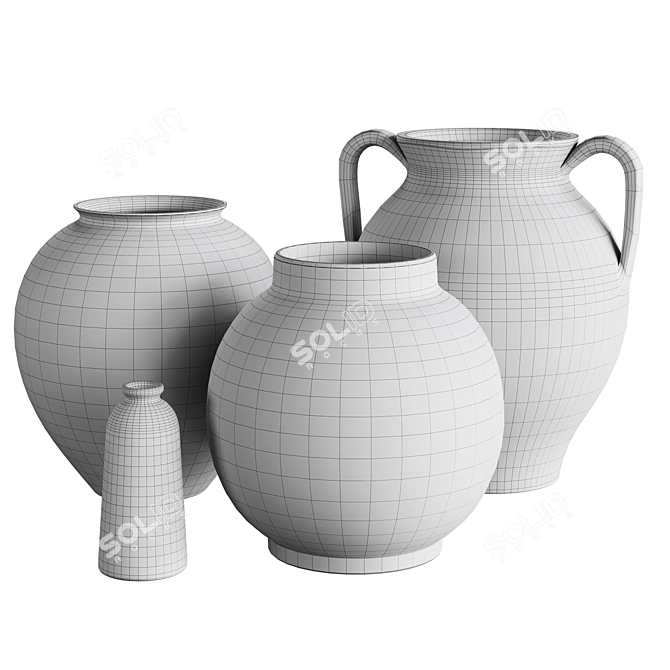 Modern Zara Home Vases 3D model image 4