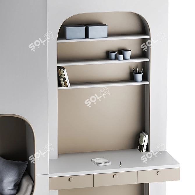 Title: Modern Kids Furniture Set 3D model image 4