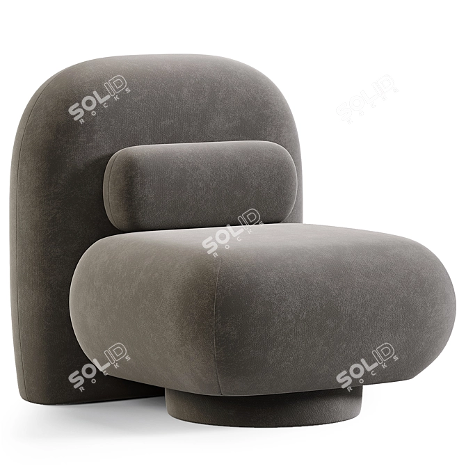 Modern Cozy Koto Armchair Home 3D model image 2