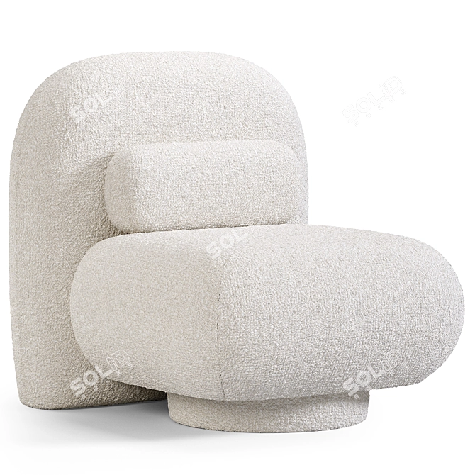 Modern Cozy Koto Armchair Home 3D model image 4