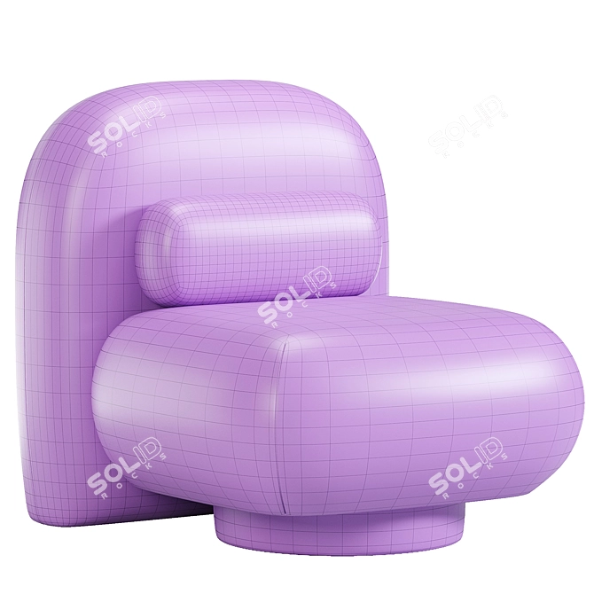 Modern Cozy Koto Armchair Home 3D model image 7