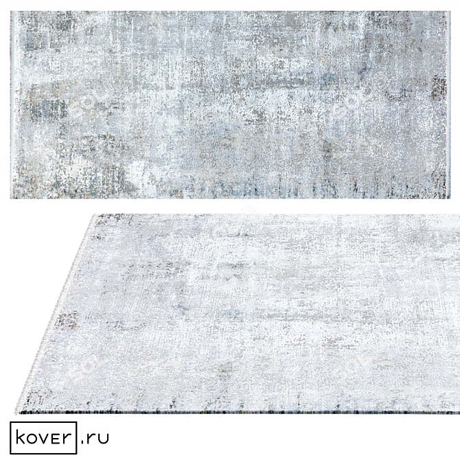 Elegant Abstract Olimpos Rug 3D model image 1