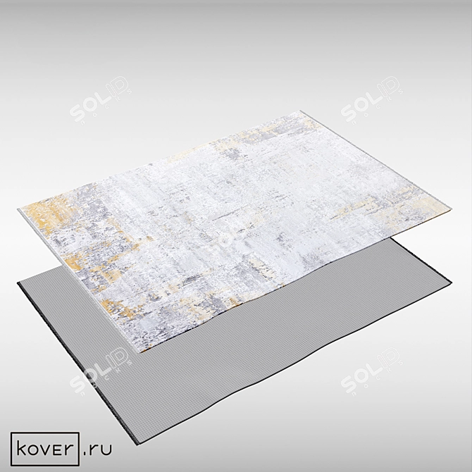 OLYMPOS 1091-GRI Modern Abstract Rug 3D model image 2