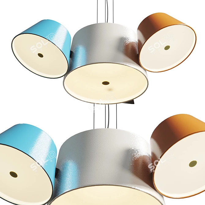 Modern Marset Pendant Light 3D model image 2