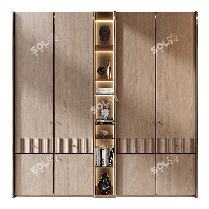 Modern Wardrobe Set 3DS Max 3D model image 1