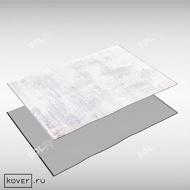 Modern Abstract Floral Rug by SIRIUS 3D model image 2