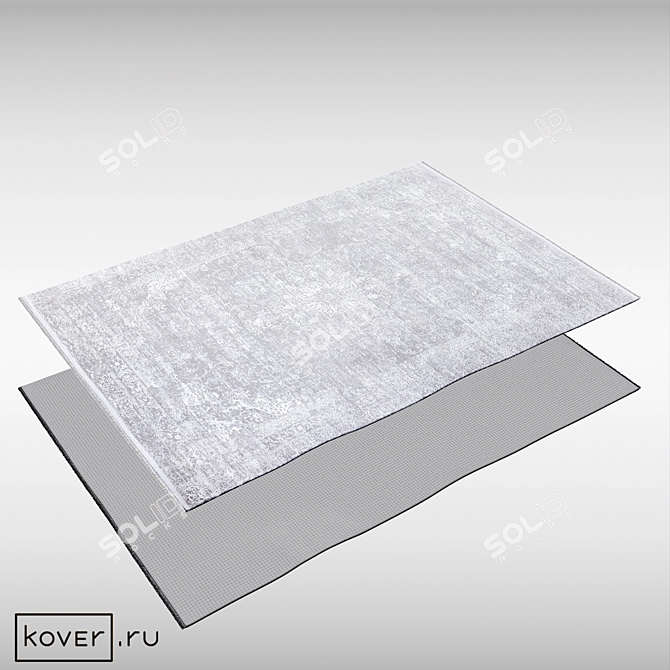 Floral Classic Talisman Area Rug 3D model image 2