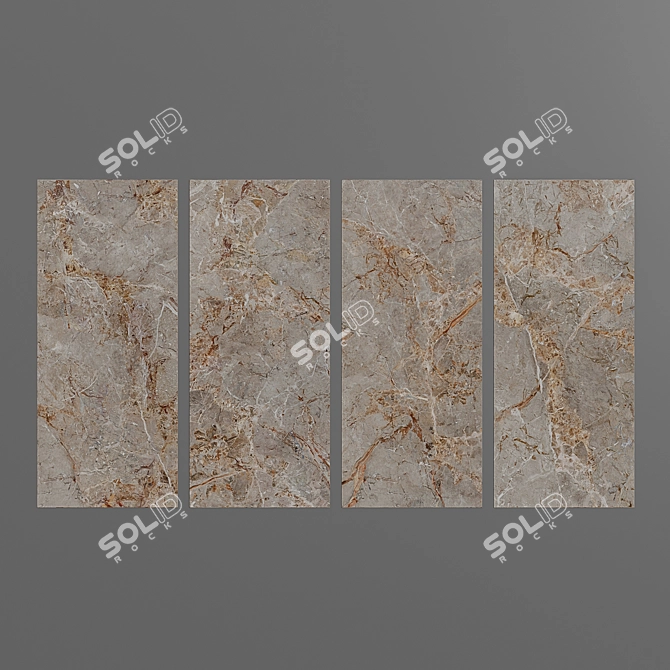 Luxury Stone Marble Brown Tiles 3D model image 3