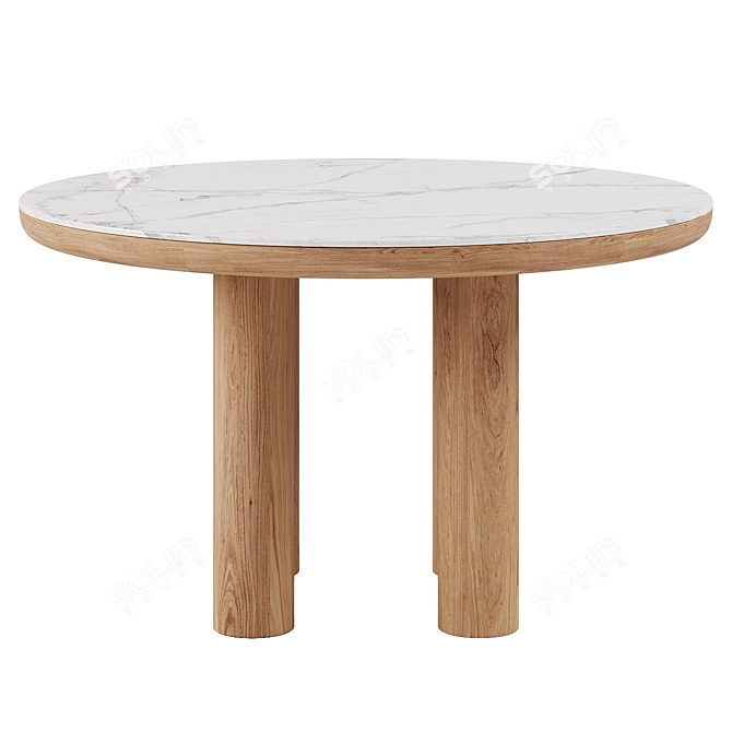 "Modern Round Dining Table - Ellen 3D model image 3