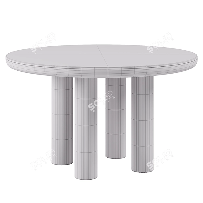 "Modern Round Dining Table - Ellen 3D model image 4