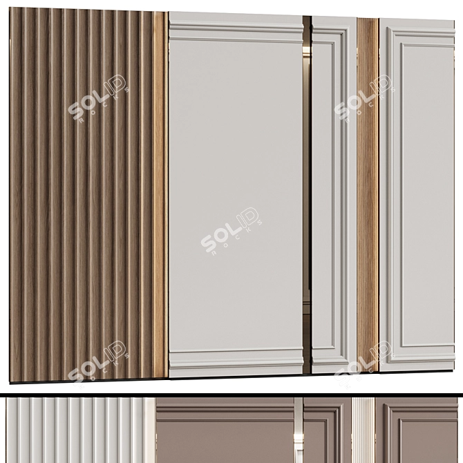 Neoclassical Wall Panels 7 3D model image 1