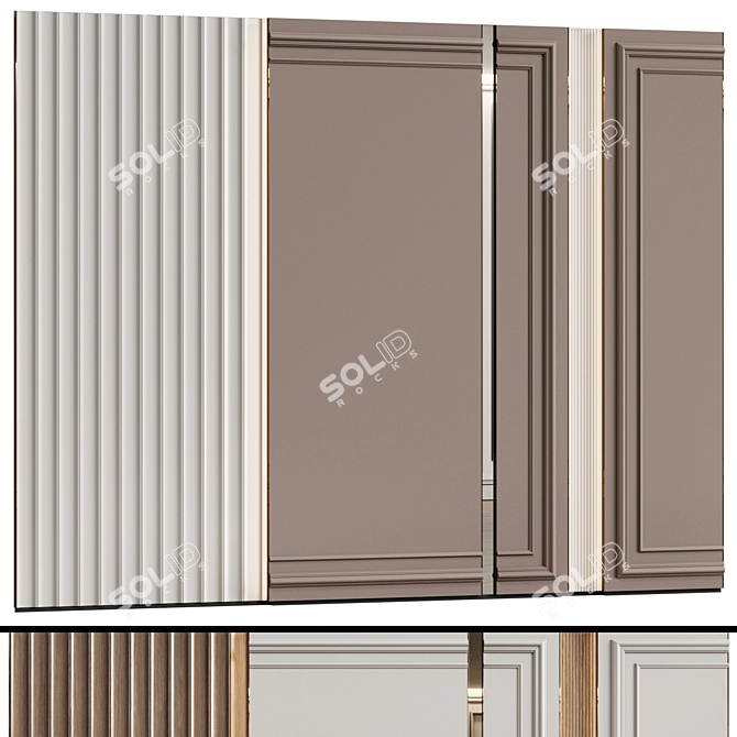 Neoclassical Wall Panels 7 3D model image 2