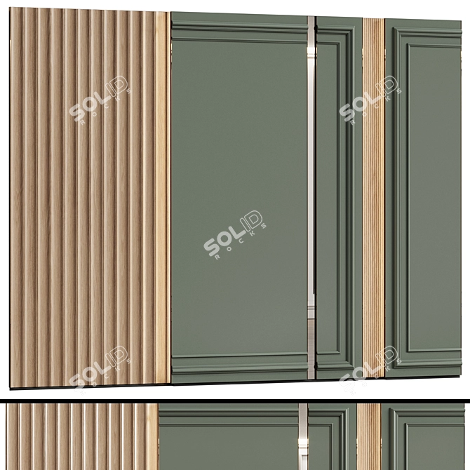 Neoclassical Wall Panels 7 3D model image 3