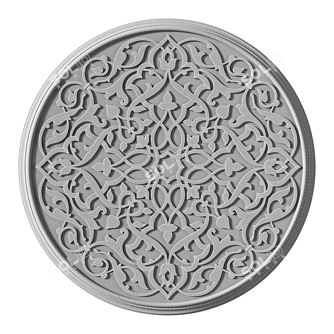 Arabic Ornament Wall Decor 3D model image 2