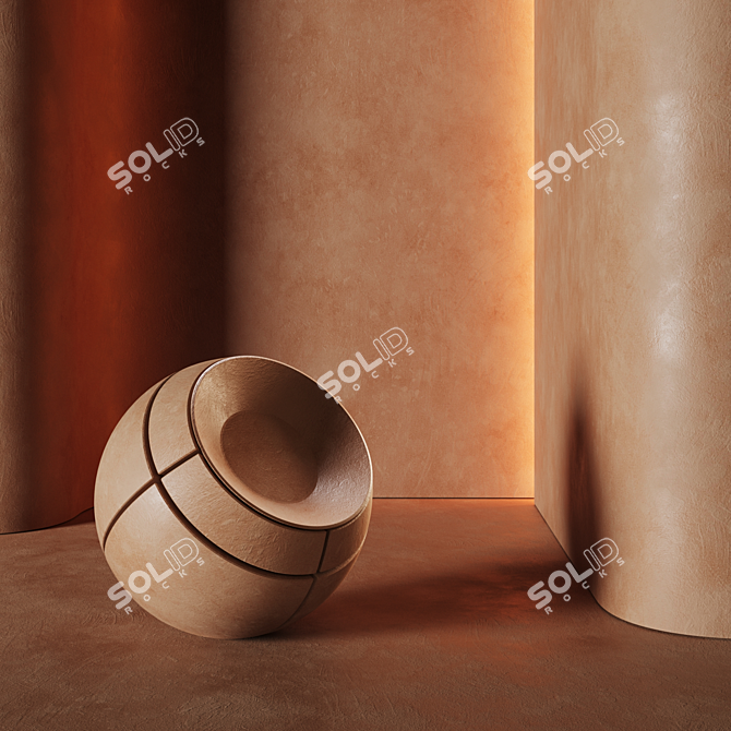 High-Res Seamless Plaster Material 3D model image 3