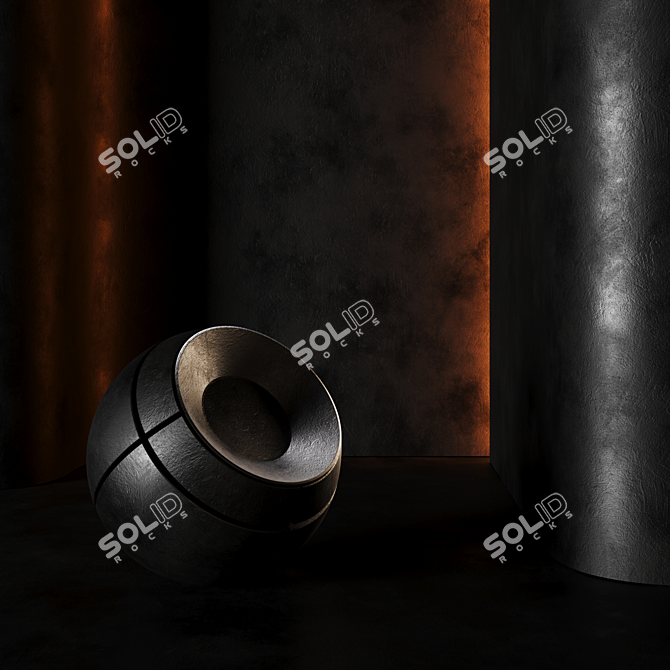 High-Res Seamless Plaster Material 3D model image 5