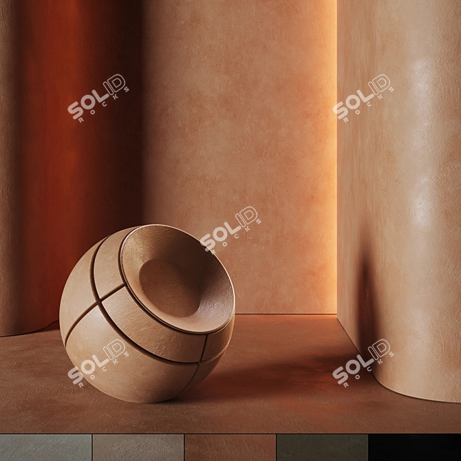 High-Res Seamless Plaster Material 3D model image 8