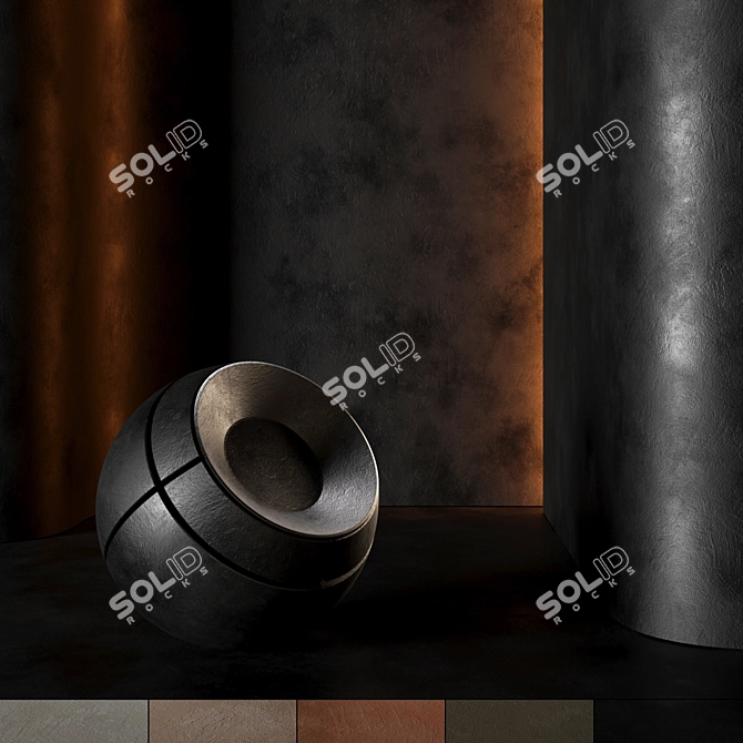 High-Res Seamless Plaster Material 3D model image 12