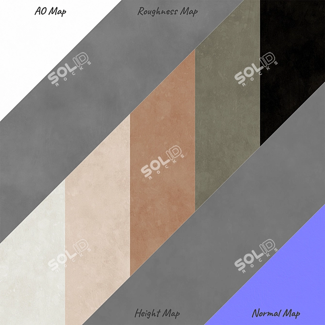 High-Res Seamless Plaster Material 3D model image 13