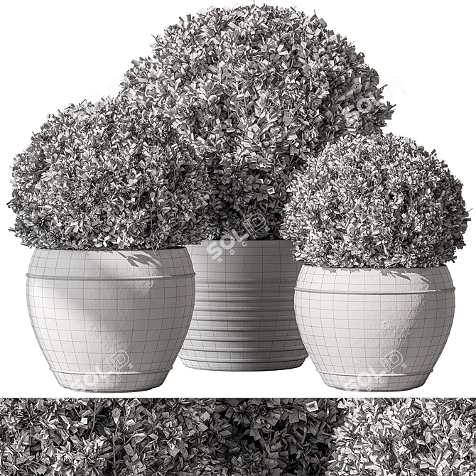 Garden Decor Topiary Ball 624 3D model image 3