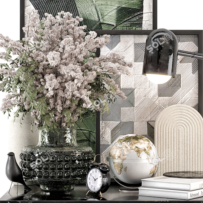 Luxury Dried Flower Decor Set 3D model image 4