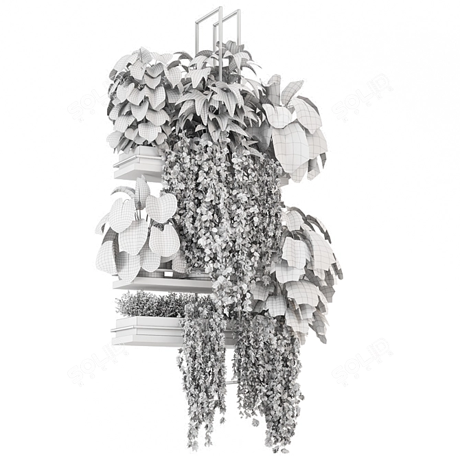  Metal Box Hanging Plant Set 3D model image 6