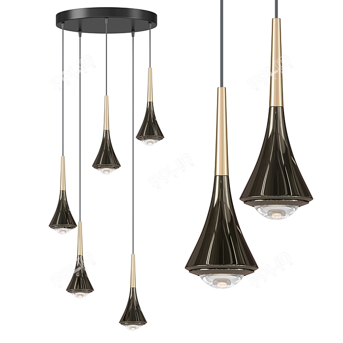 Modern Hanging Lamp CAI 2015 3D model image 1