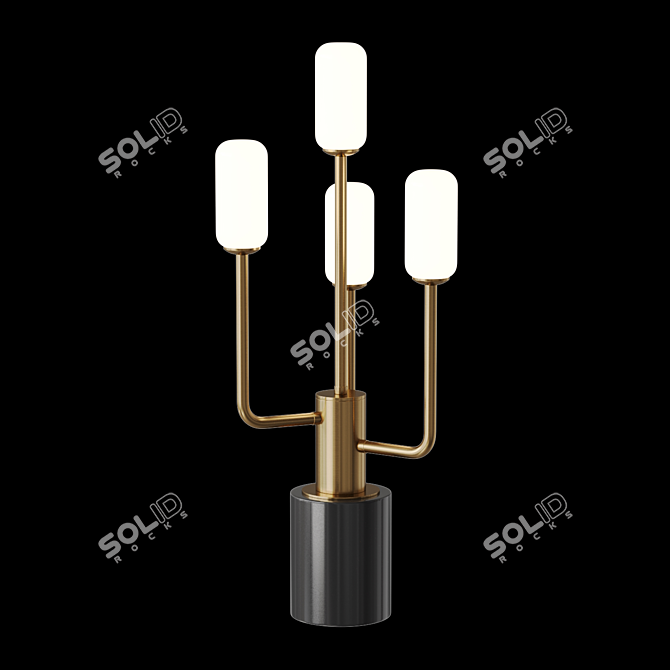 Modern Corner Lupin Table Lamp 3D model image 2