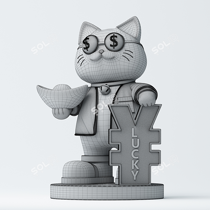 Fortunate Feline 3D Model (3dsMax 2015+fbx) 3D model image 2