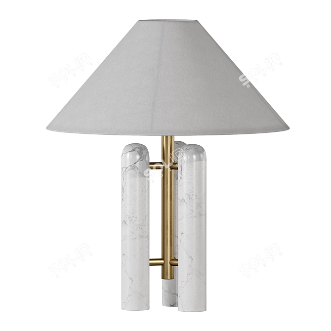 Elegant Medici Table Lamp 3D model image 2