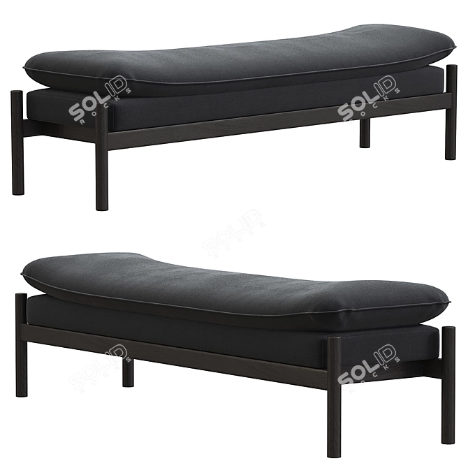 Modern Elegance Nikki Bench 3D model image 1