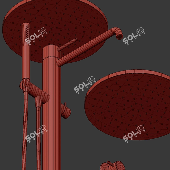 Italian Stainless Steel Mixer 3D model image 3