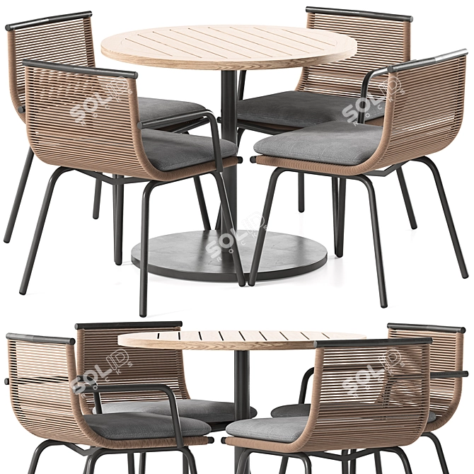 Designer RODA Dining Set 3D model image 8